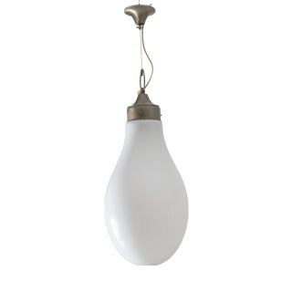 Opal Glass Suspension Lamp For Sale