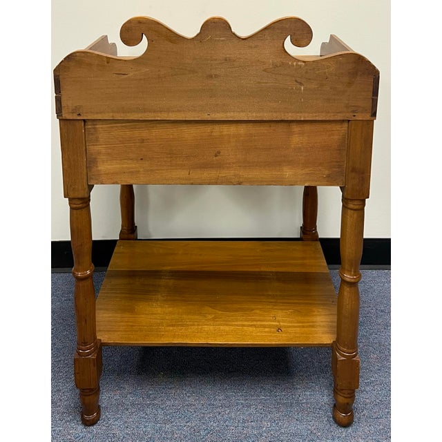Antique Circa 1830 Washstand SideTable With Drawer For Sale - Image 9 of 10