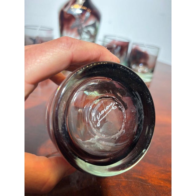 Crystal Glass Set by Jean Claude Novaro, Set of 7 For Sale - Image 5 of 10