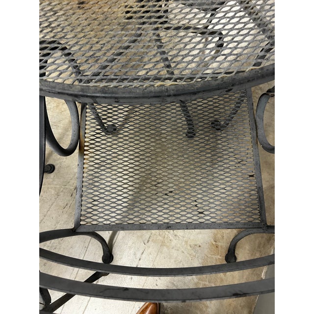 Vintage Wrought Iron Patio Set in the Style of Russell Woodard For Sale - Image 10 of 12