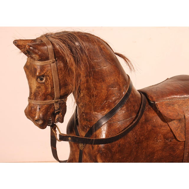 Polychrome Wooden Rocking Horse, 1800s For Sale - Image 3 of 12