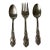 1900's Antique Reed & Barton Tiger Lily Pattern Silver Plate Flatware Set- 3 Pieces For Sale