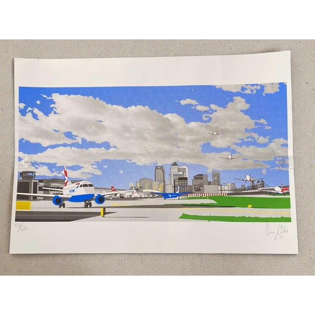 Gerry Buxton, London City Airport, 2016, Signed Limited Edition Screenprint For Sale - Image 17 of 18