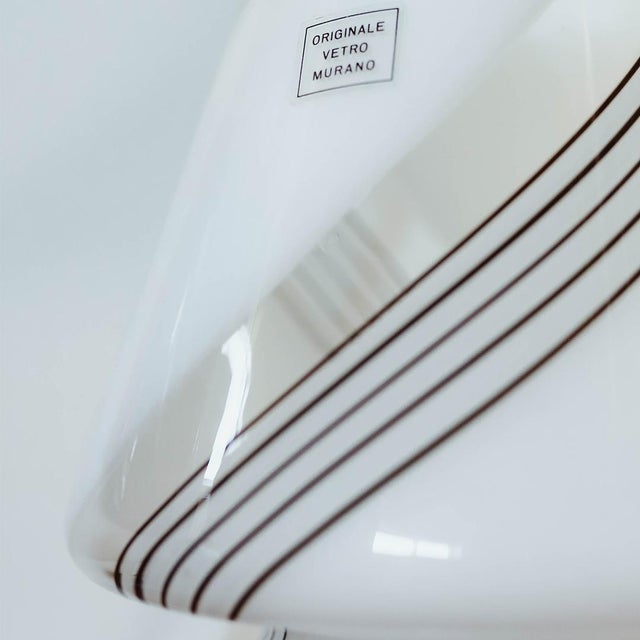 Mid-Century Modern Mini, Vintage Murano Glass Mushroom Table Lamp For Sale - Image 3 of 8