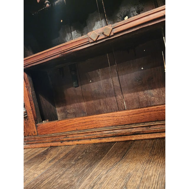 Antique English Oak Lavery Cupboards For Sale - Image 10 of 12