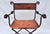Campaign A Pair of Italian Savonarola Iron & Leather Campaign Chairs For Sale - Image 3 of 12
