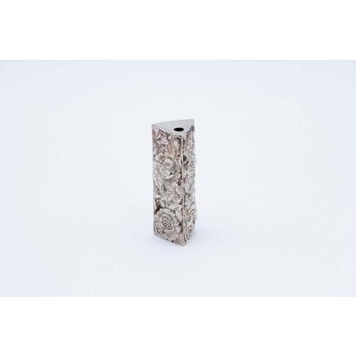 Silver Toothpick Holder with Embossed Floral Motifs For Sale - Image 4 of 4