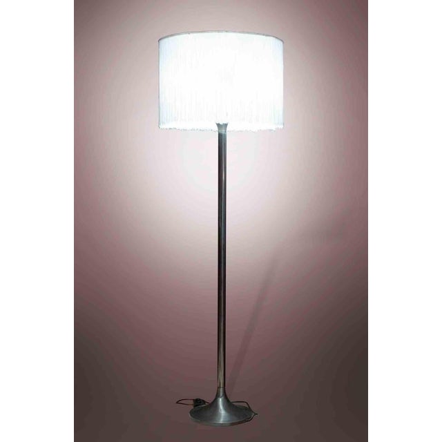 Vintage Metal & Fabric Floor Lamp by Gianfranco Frattini, Italy, 1960s For Sale - Image 3 of 5