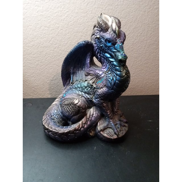 Plastic Gorgeous HTF 1986 Windstone Editions Dragon Peacock by Melody Pena. For Sale - Image 7 of 7
