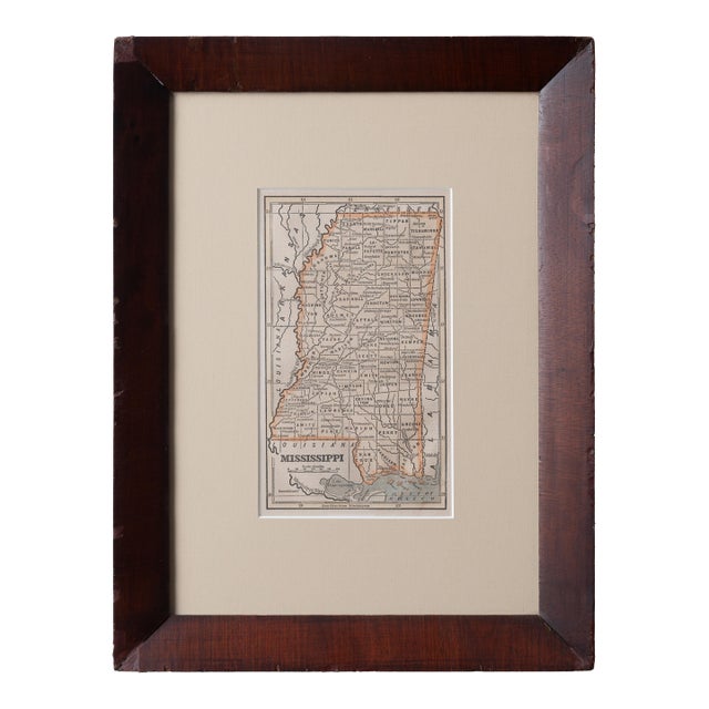 Map of Mississippi From Fanning's Illustrated Gazetteer, 1853 For Sale