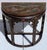 Chinese Antique 19th Century Chinese Brown Lacquer Demi-Lune Console Table | Hand-Painted Gilt Decor For Sale - Image 3 of 17