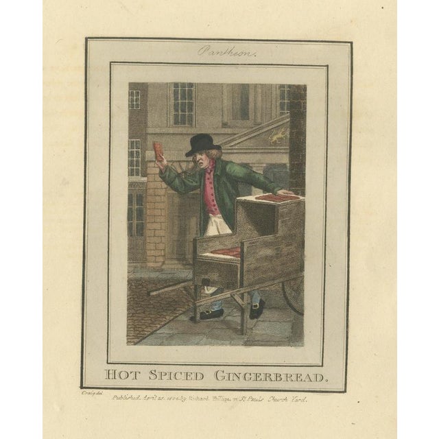 Paper Hot Spiced Gingerbread, Pantheon, Cries of London, 1804 For Sale - Image 7 of 7