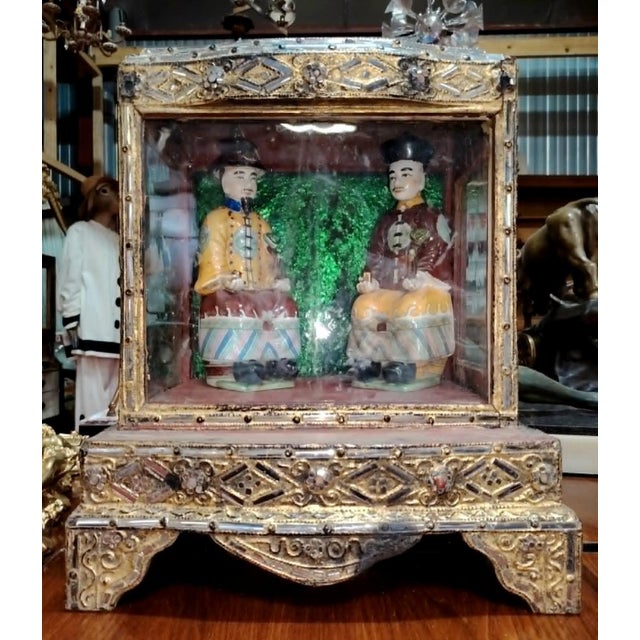 Antique Asian Burmese Temple in Wood and Gilded Metal, 1800s For Sale - Image 3 of 7