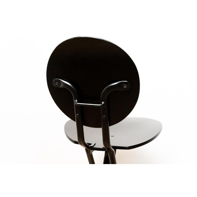 Black Folding Chairs attributed to Gastone Rinaldi for Thema, 1960s, Set of 6 For Sale - Image 8 of 18