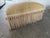 Vintage Floral Needlepoint Upholstered Ottoman With Tassel & Bullion Fringe For Sale - Image 4 of 8