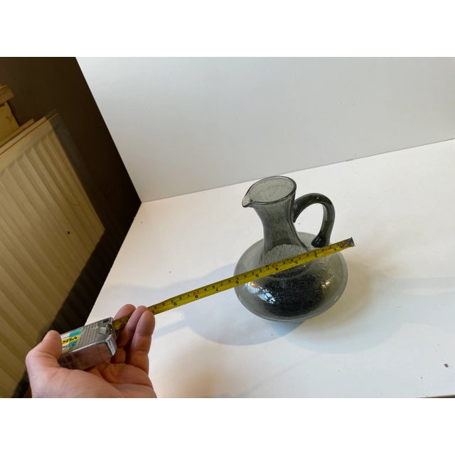 1970s Vintage Pitcher in Grey Blister Glass by Zbigniew Horbowy, 1970s For Sale - Image 5 of 8