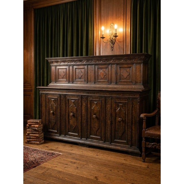 18th Century 2-Piece Italian Walnut Credenza Cupboard For Sale In Los Angeles - Image 6 of 6
