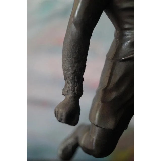 Brown Art Deco Bronze Statues, Germany, 1930s, Set of 2 For Sale - Image 8 of 13