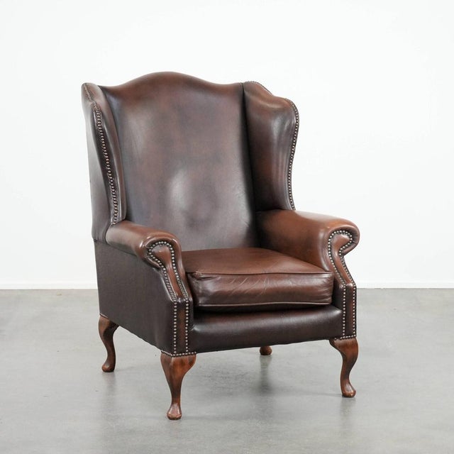 Chesterfield Club Chair in Cowhide Leather For Sale - Image 15 of 15
