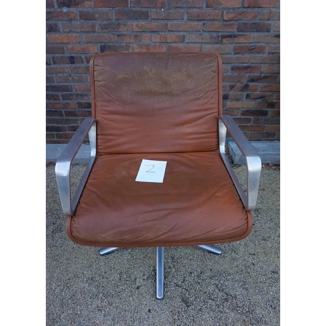 Program 2000 Armchair in Leather by Delta Design for Wilkhahn, 1960s For Sale - Image 14 of 18