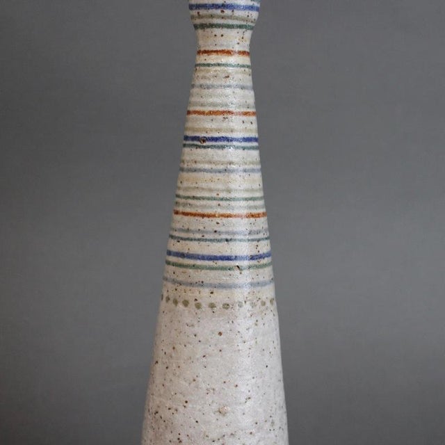 White Vintage Italian Bottle by Bruno Gambone, 1970s For Sale - Image 8 of 13