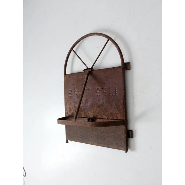 Farmhouse Antique Metal Hay Door For Sale - Image 3 of 10
