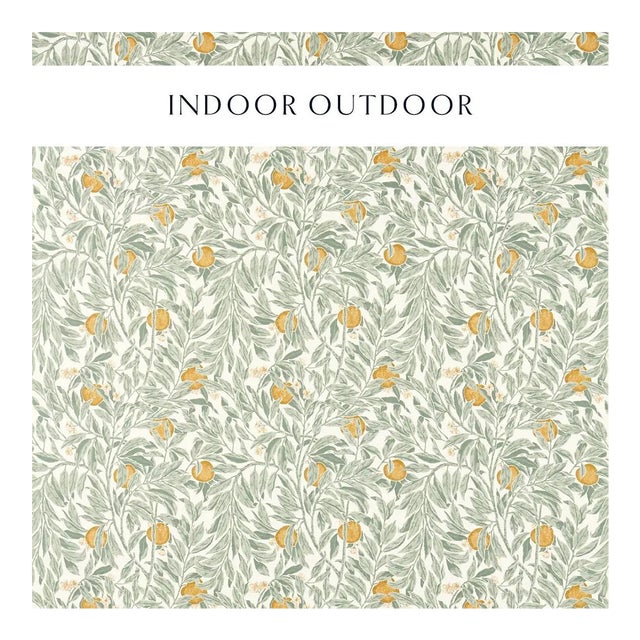 Sanderson Ancient Apple Orchard Fabric in Golden Knot & Sage For Sale