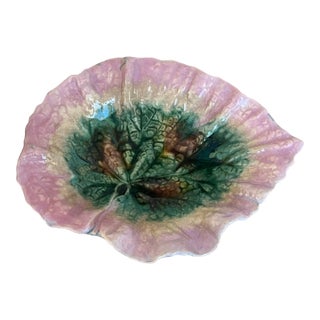 Griffin Smith & Hill Etruscan Begonia Leaf Dish, C. 1880's For Sale