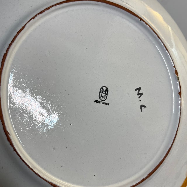 1980s MM Portugal Sun Flower Plate - Set of 8 For Sale - Image 10 of 10