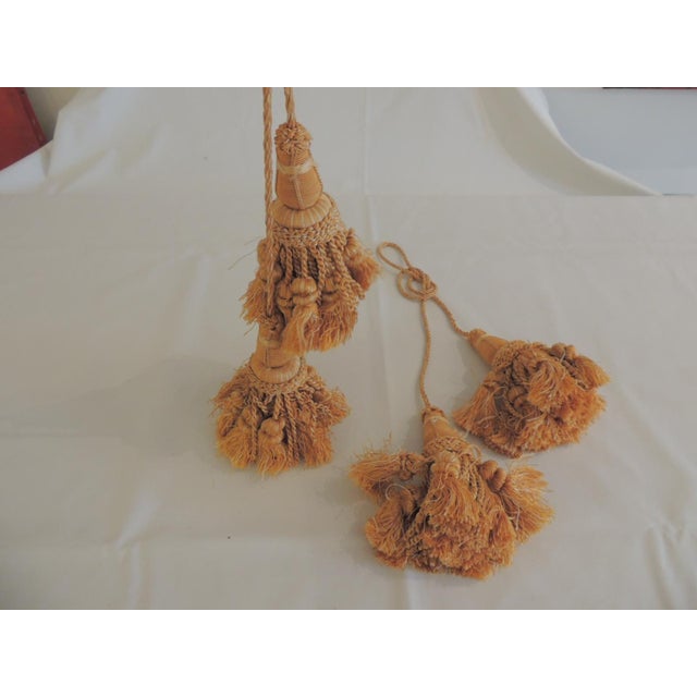 2010s Peach Color Rope Tassels - Set of 2 For Sale - Image 5 of 5