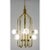 Bespoke Italian Alabaster White Murano Glass Brass Curved Globe Chandelier For Sale - Image 4 of 12
