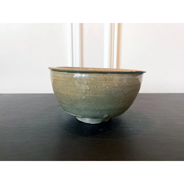 Gray Korean Ceramic Celadon Deep Bowl Goryeo Dynasty For Sale - Image 8 of 13