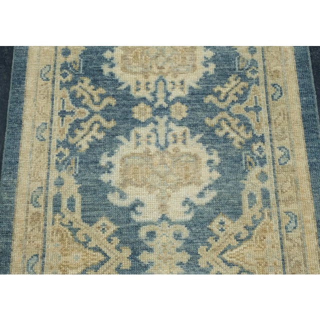 Turkish Oushak Runner Rug 2'11" x 10'1" #17608 For Sale - Image 4 of 8