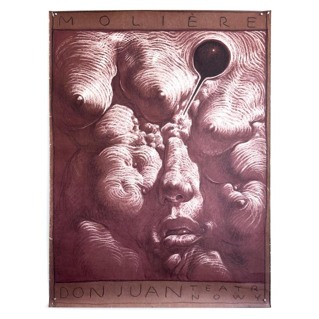 The Piece This original vintage poster from 1983 was designed by the renowned Franciszek Starowieyski for Molière's play...