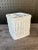 Vintage white wicker tissue box cover. Well made , tight weave and beautiful interlocking knot design on top. This could...