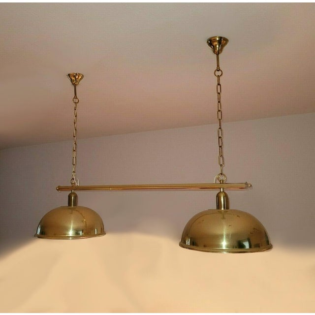 1960s Large Vintage Pendant Light in Brass from Honsel, 1960s For Sale - Image 5 of 18