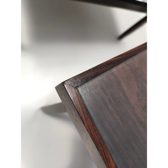 Rectangular Ebonized Walnut and Glass Coffee Table, Italy, 1960s For Sale - Image 14 of 16