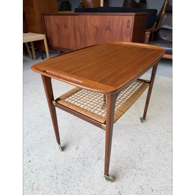 Mid-Century Modern Danish Serving Trolley by Johannes Andersen for Silkeborg, 1960s For Sale - Image 11 of 18