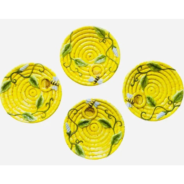 Vintage Bombay Co. Bee Ives Decorative Plates Circa 1994- Set of 4 For Sale - Image 12 of 12