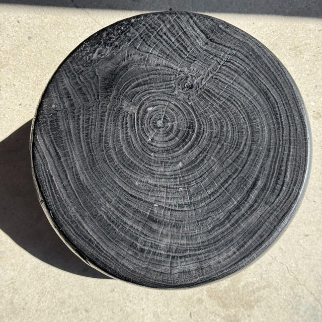 Vintage Stool in Mango Wood, 1980s For Sale - Image 7 of 11