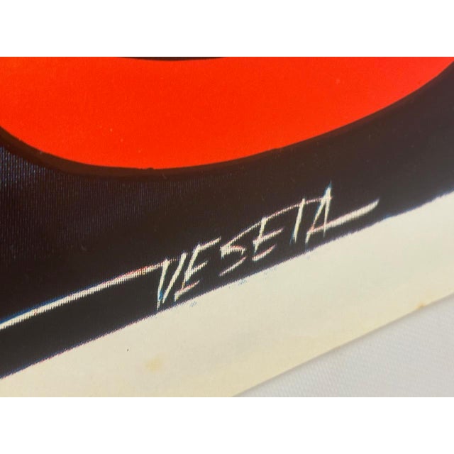 Visible traces of time, creases and tears. But the general condition is good. This piece has an attribution mark, I am...