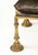 1950's Brass and Crushed Velvet French Ottoman For Sale - Image 4 of 14