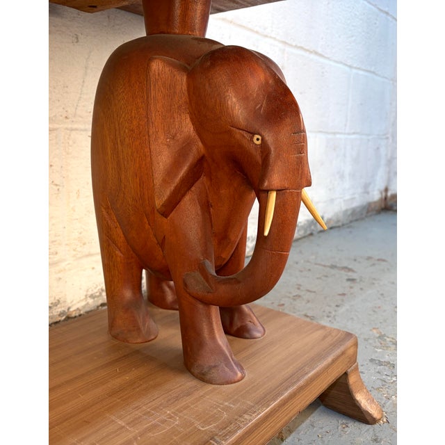 Late 20th Century Small African Elephant Console Table For Sale In New York - Image 6 of 9