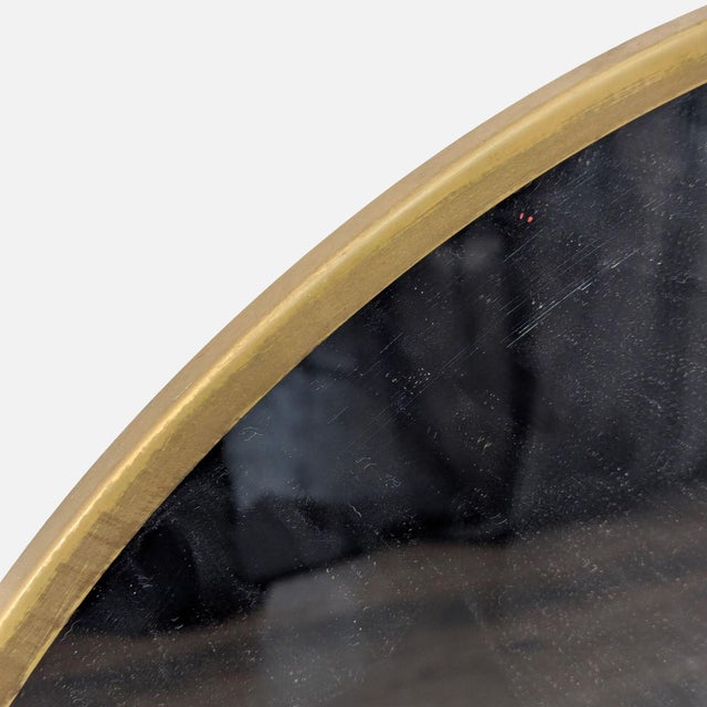 Modern Circular Mirror With Moss Frame For Sale - Image 3 of 4