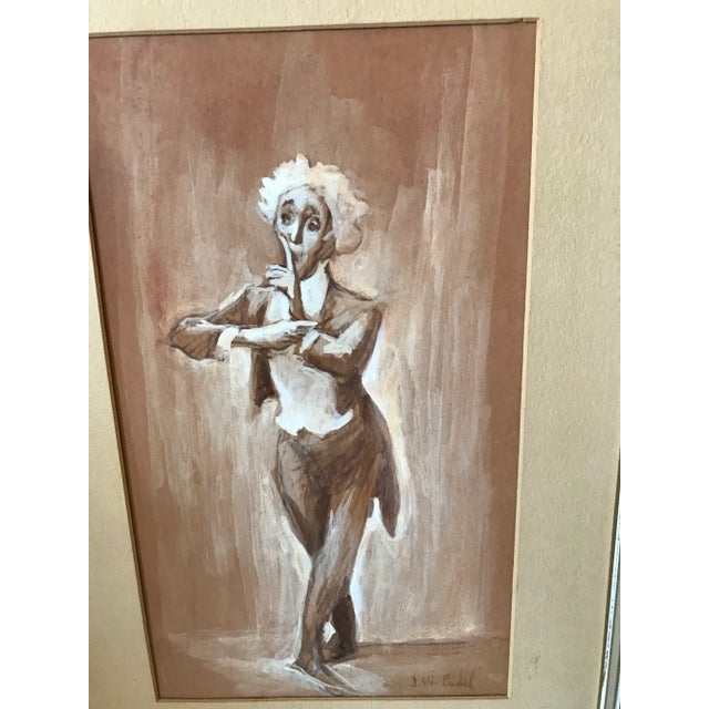 English Musicians Watercolor Paintings - a Pair For Sale - Image 3 of 11