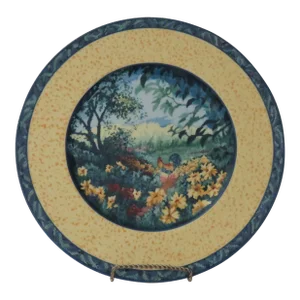 Early 21st Century Fitz & Floyd Coq Du Village Buffet / Serving Plate With Roster French Country