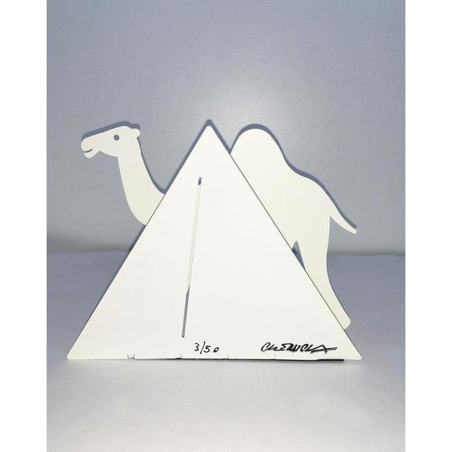 Metal Painted White Metal Egitto Sculpture, 1980 For Sale - Image 7 of 18