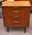 European Mid Century Modern Teak Chest of Drawers c.1960 Scandinavian Design - UK Import - Small Footprint - Dovetail...