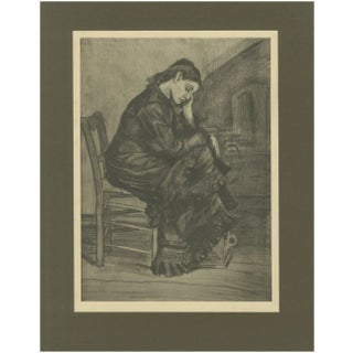 After Vincent Van Gogh, Dutch Period Sorrowing Woman, 1928, Portfolio Print For Sale