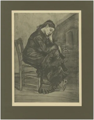 After Vincent Van Gogh, Dutch Period Sorrowing Woman, 1928, Portfolio Print